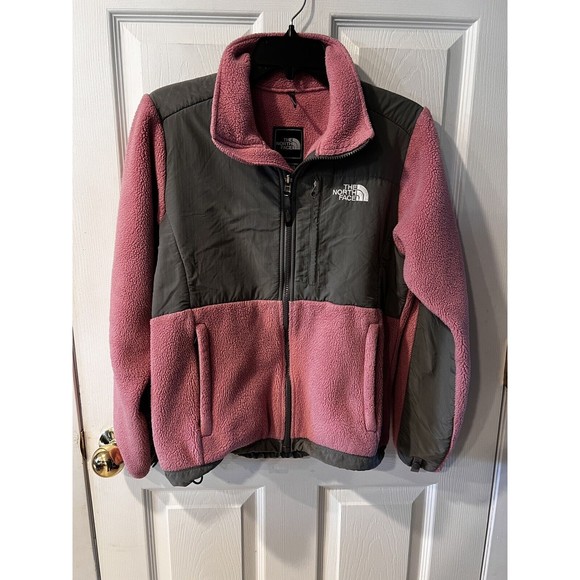 The North Face Womens Denali Pink Gray Fleece Zip Up Sweater Jacket Sz S - Picture 11 of 11